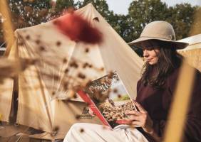 Wohnmobilstellplatz mit Glampingzelt und Außensauna, Drenthe