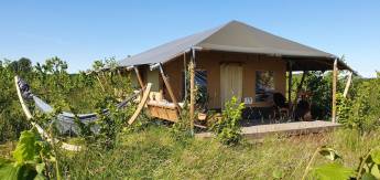 Glampspace-Zelt in der Nähe von Groningen mit Wellness-, Lagerfe