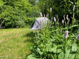 Nur für Radfahrer und Wanderer - Großzügiger parkähnlicher Garte