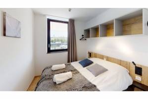 Standard suite for 4 people with bedroom with double bed