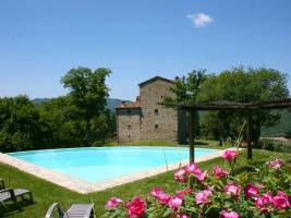 Vakantiehuis in Palazzo del Pero met zwembad, in Toscane.