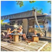 Amerikaanse Airstream caravan met privé spa