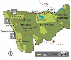 De Olifantenroute van Windhoek tot Victoria Falls (18 dagen)