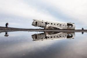 Shuttlebus naar DC 3 vliegtuigwrak Solheimasandur