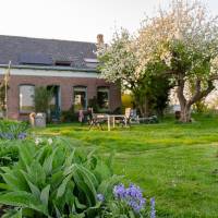 Schlafen Sie zwischen Hühnern und Büchern in der Nähe des Waldes