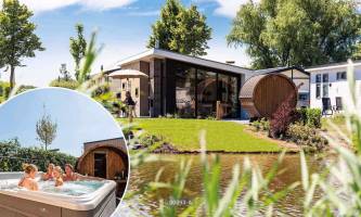 4 persoons chalet met een bubbelbad en sauna op een vakantiepark