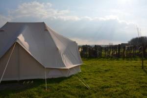 Umweltfreundliches Lo-Fi-Glamping auf einem der Gipfel der flämi