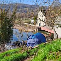Zeltplatz an der Stadtmauer mit Blick über die Werra
