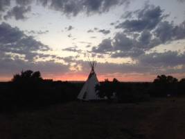 Tipi auf Bio-Bauernhof