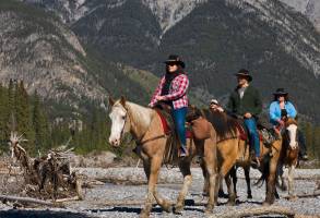 Paardrijden in de Rocky Mountains