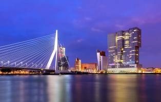 Vlaanderen en zuidelijk Nederland vanaf Rotterdam
