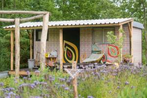Landwirtschaftlicher Minicampingplatz mit Blockhütte in Frieslan