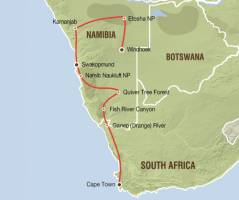 Van Tafelberg tot zandwoestijn (16 dagen)