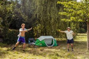 Camping Huttentut am Rande der Grote Netewoud