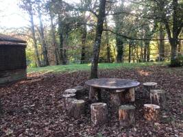 Campingplatz in Talensac. Sternennacht in Brocéliande, Bretagne