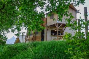 Boomhuttent aan de Regge met privé sanitair | 6 pers.