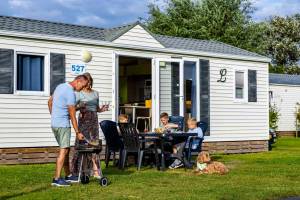 Mooi 6 persoons chalet op een camping aan de Belgische Kust