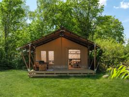 Safaritent met privé sanitair en extra groot terras | 8 personen